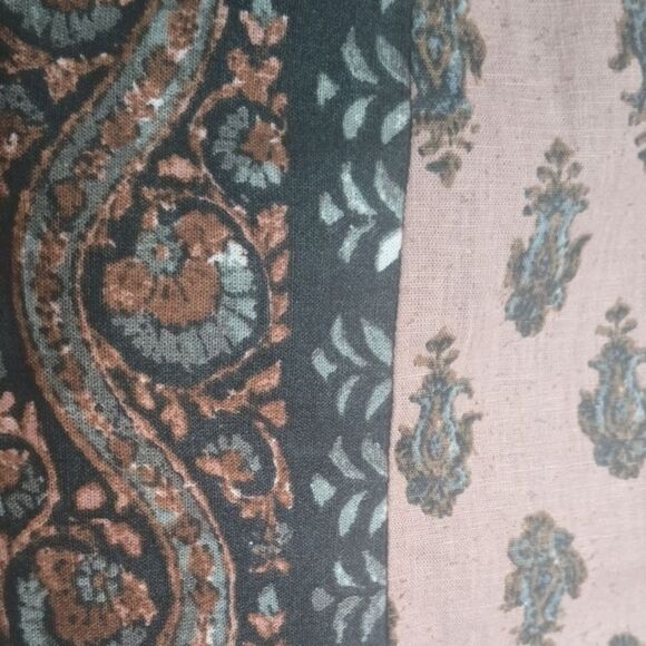 J. Jill Pure Jill Blouse Women's Sz M Folkloric Stamped Tunic Bohemian Lagenlook - Picture 5 of 9